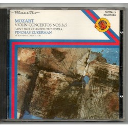 Mozart Violin Concertos Nos 3 & 5 Pinchas Zukerman Saint Paul Chamber Orchestra (1987 CD)