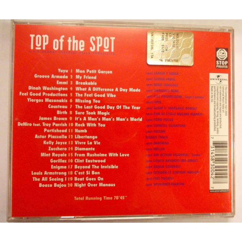 TOP OF THE SPOT 2002 - [1 CD]