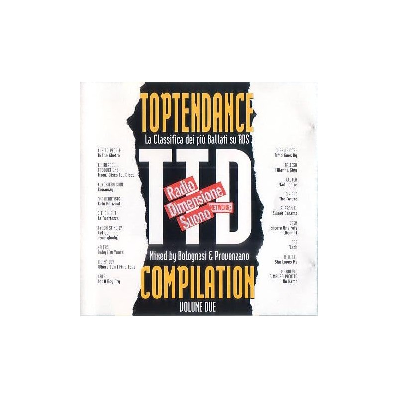 Top Ten Dance Compilation Volume Due, Mixed by Bolognesi & Provenzano, La Classifica dei più Ballati su RDS, CD