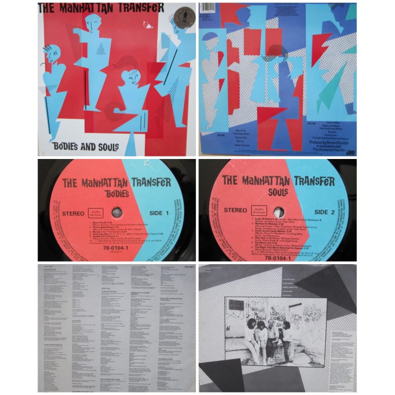 Manhattan Transfer Bodies & Souls LP Atlantic 7801041 EX/EX 1983 made in Portugal, with inner