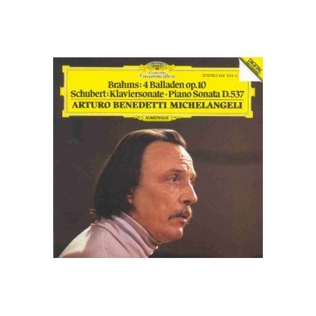 Brahms: Ballate Op. 10 / Schubert: Piano Sonata D.537 [DG 400 043 2 GH]