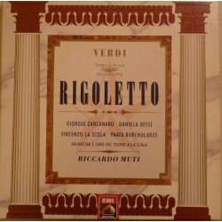 Verdi Rigoletto Riccardo Muti. Orchestra alla Scala Milano. 2 Viny LP Box mit 166 Seiten Booklet - Libretto.