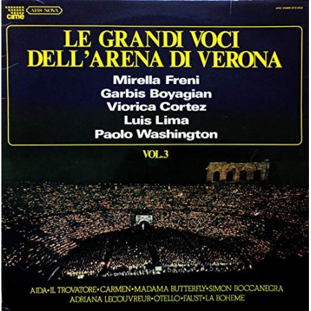 LE GRANDI VOCI DELL'ARENA DI VERONA VOL.3 VINILE PRIMA STAMPA