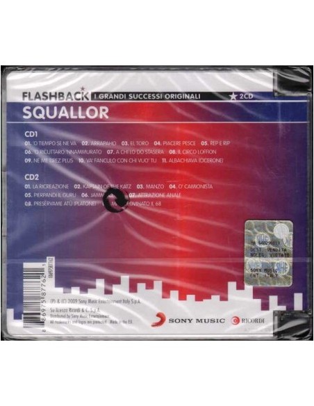 Squallor 2 CD I Grandi Successi Originali Flashback New / Sony Sigillato