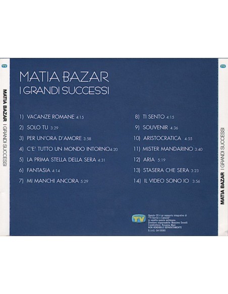 Matia Bazar – I Grandi Successi CD