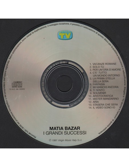 Matia Bazar – I Grandi Successi CD