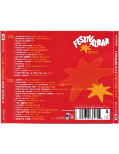 Festivalbar 2006 - Compilation Rossa CD USATO MOLTO BUONO